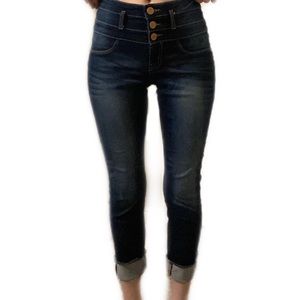 Medium Dark Blue Cutoff Jeans